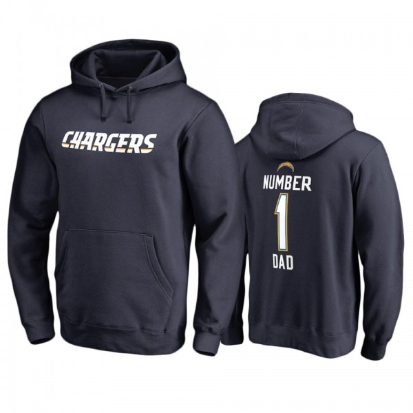 Los Angeles Chargers Navy Number 1 Dad Father's Da...