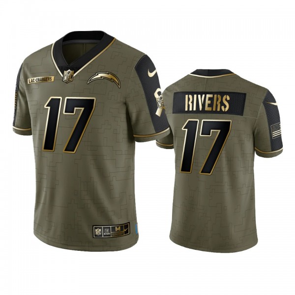 Los Angeles Chargers Philip Rivers Olive Gold 2021...