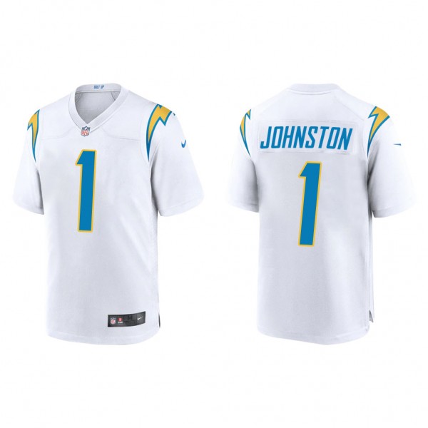 Men's Los Angeles Chargers Quentin Johnston White 2023 NFL Draft Game Jersey