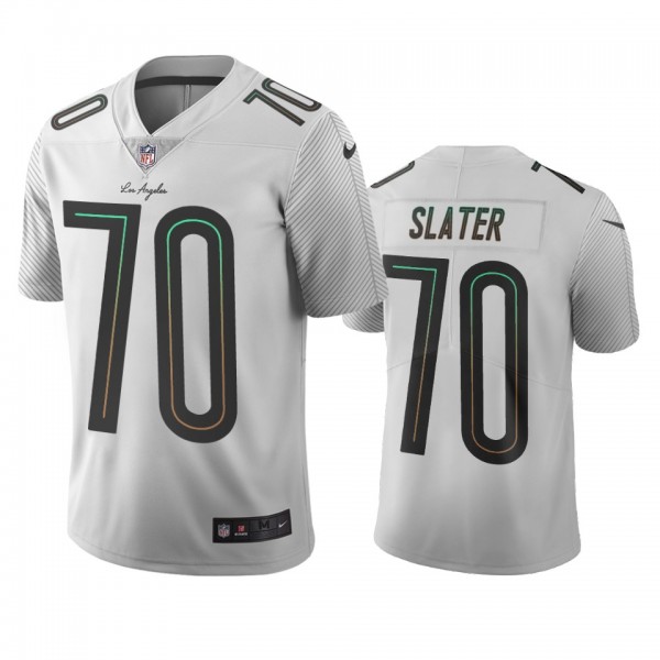 Los Angeles Chargers Rashawn Slater White City Edition Vapor Limited Jersey