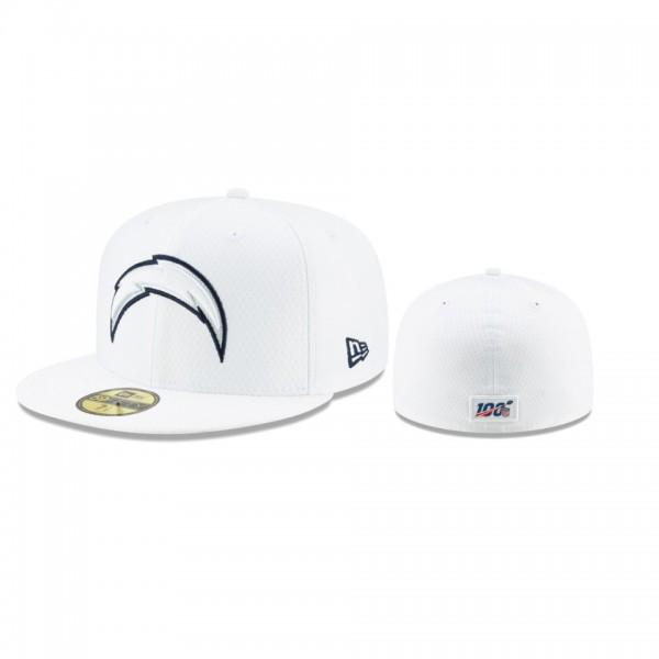 Los Angeles Chargers White 2019 NFL Sideline Plati...