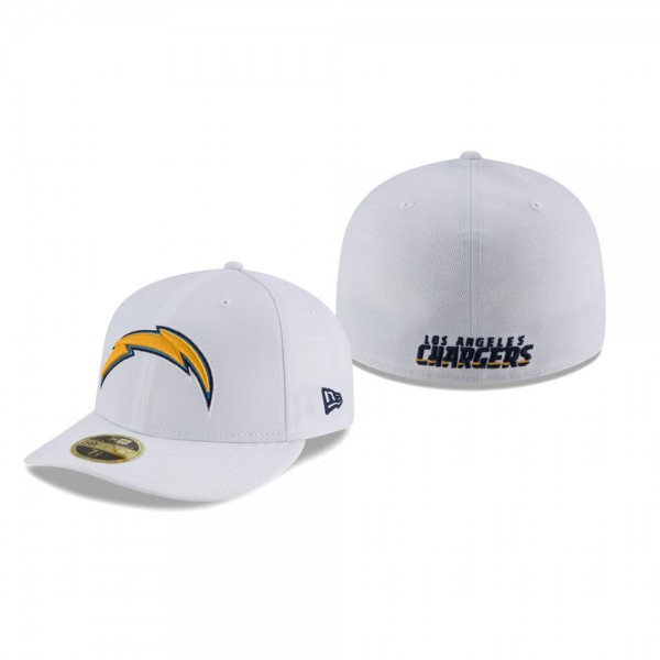 Los Angeles Chargers White Omaha Low Profile 59FIF...