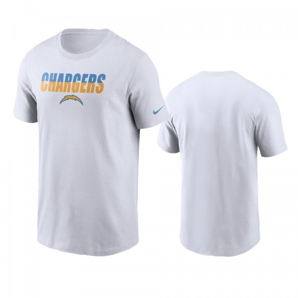 Los Angeles Chargers White Split Performance T-Shi...