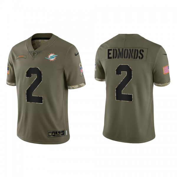 Chase Edmonds Miami Dolphins Olive 2022 Salute To ...