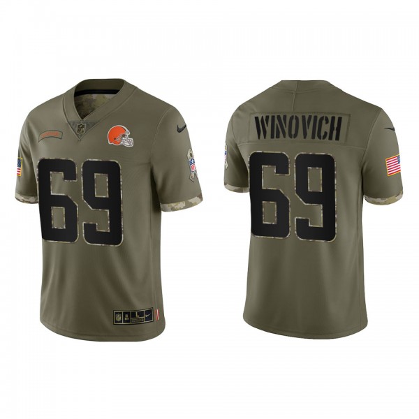 Chase Winovich Cleveland Browns Olive 2022 Salute ...