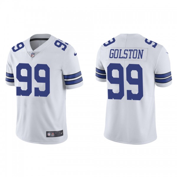 Men's Dallas Cowboys Chauncey Golston White Vapor Limited Jersey