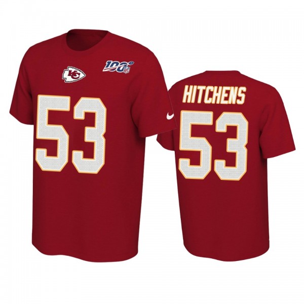 Kansas City Chiefs Anthony Hitchens Red 100th Seas...