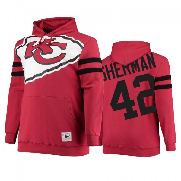 Kansas City Chiefs Anthony Sherman Red Big Face Historic Logo Fleece Pullover Hoodie