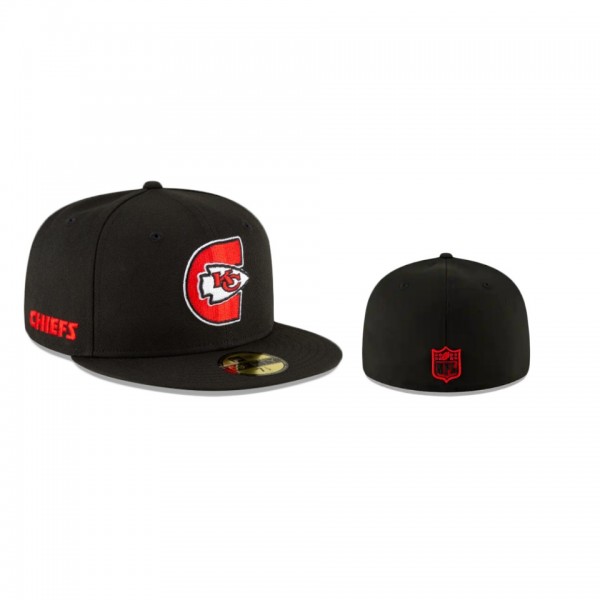 Kansas City Chiefs Black Logo Mix 59Fifty Fitted H...