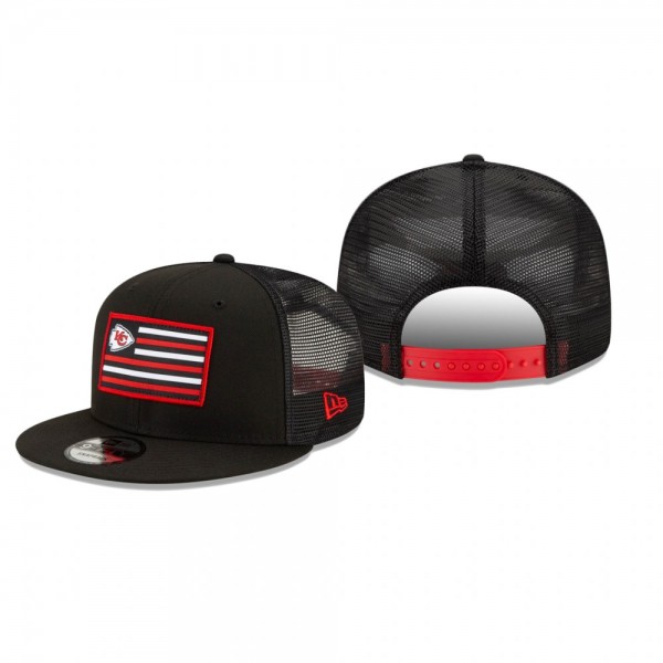 Kansas City Chiefs Black Republic Trucker 9FIFTY Hat