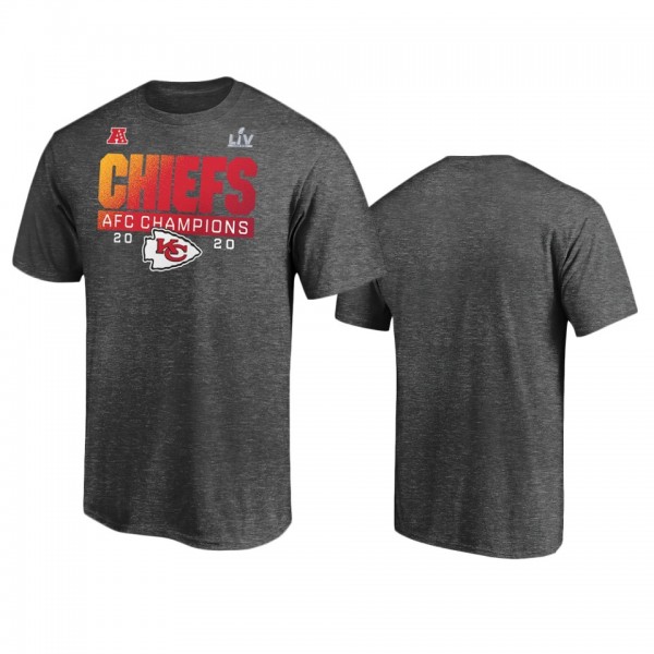 Kansas City Chiefs Charcoal 2020 AFC Champions Scramble T-Shirt