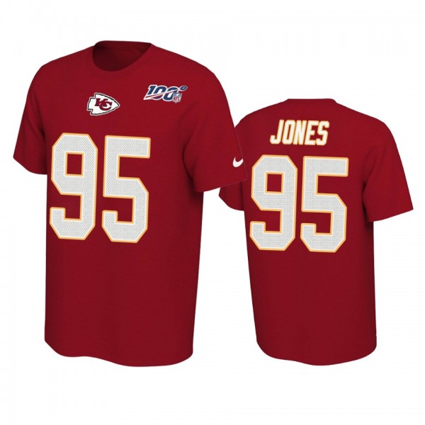 Kansas City Chiefs Chris Jones Red 100th Season Pl...