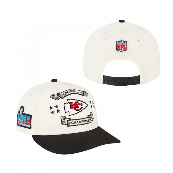 Kansas City Chiefs Cream Super Bowl LVII Champions Locker Room 9FIFTY Snapbackt Hat