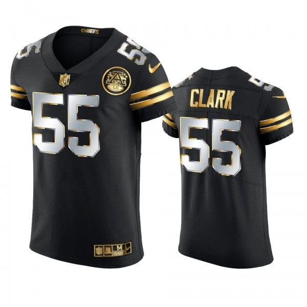 Kansas City Chiefs Frank Clark Black 2020-21 Golden Edition Elite Jersey - Men's