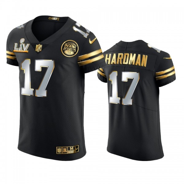 Mecole Hardman Chiefs Black Super Bowl LV Golden E...