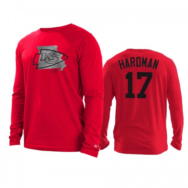Kansas City Chiefs Mecole Hardman Red State Long Sleeve T-Shirt
