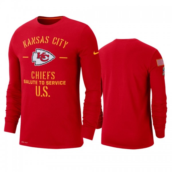 Kansas City Chiefs Red 2019 Salute to Service Side...