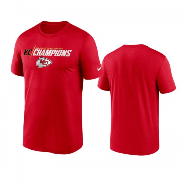 Kansas City Chiefs Red 2020 AFC Champions Iconic T...