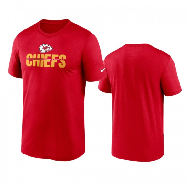 Kansas City Chiefs Red Legend Microtype Performance T-Shirt