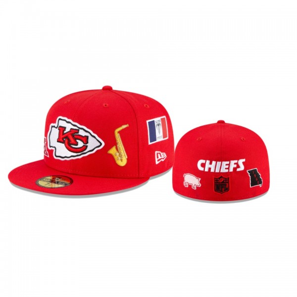 Kansas City Chiefs Red Local 59FIFTY Fitted Hat