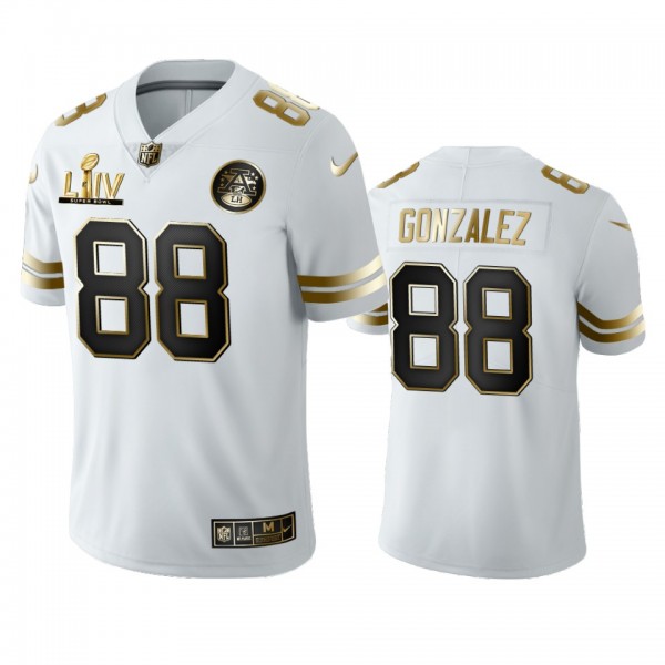Tony Gonzalez Chiefs White Super Bowl LIV Golden E...
