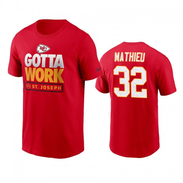 Kansas City Chiefs Tyrann Mathieu Red 2021 NFL Training Camp Gotta Work T-Shirt