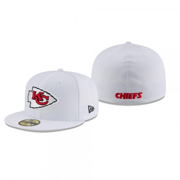 Kansas City Chiefs White Omaha 59FIFTY Fitted Hat