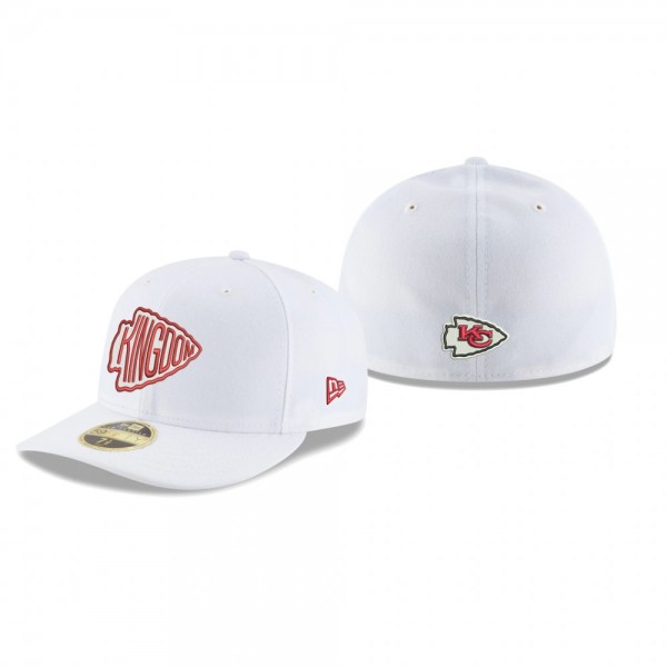 Kansas City Chiefs White Omaha Alternate Logo Low Profile 59FIFTY Hat