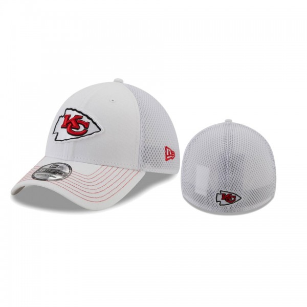 Kansas City Chiefs White Team Neo 39THIRTY Flex Hat