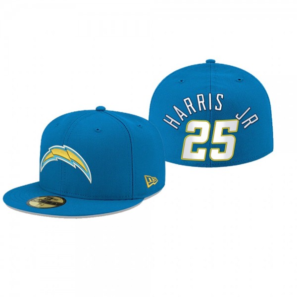 Los Angeles Chargers Chris Harris Jr Powder Blue Omaha 59FIFTY Fitted Hat