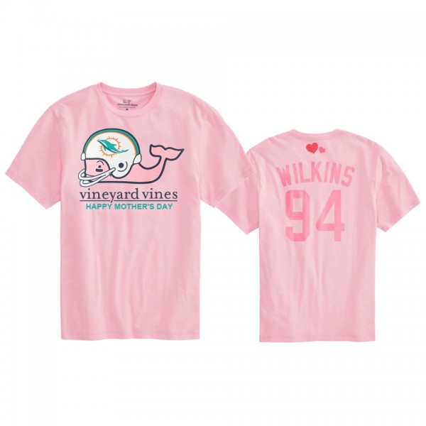 Women's Miami Dolphins Christian Wilkins Pink Moth...