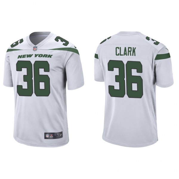 Men's Chuck Clark New York Jets White Game Jersey