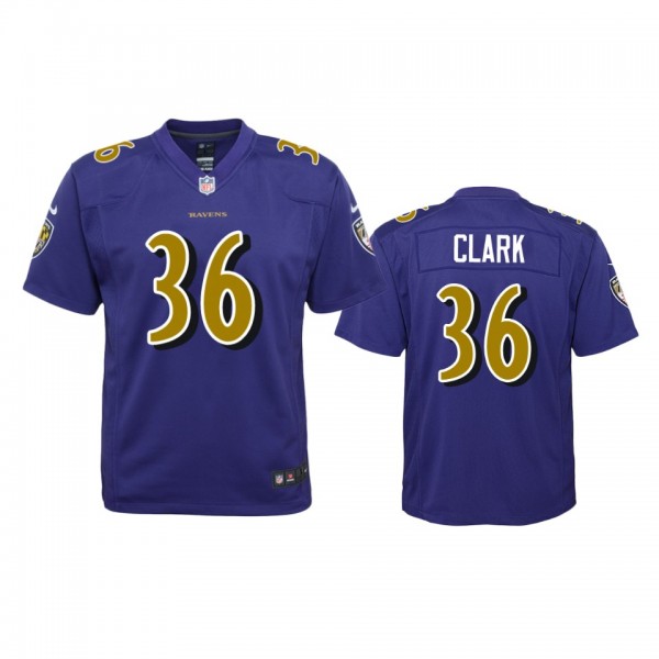 Baltimore Ravens Chuck Clark Purple Color Rush Gam...