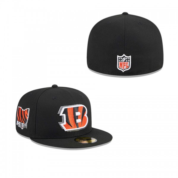 Men's Cincinnati Bengals Black 2024 NFL Draft 59FIFTY Fitted Hat