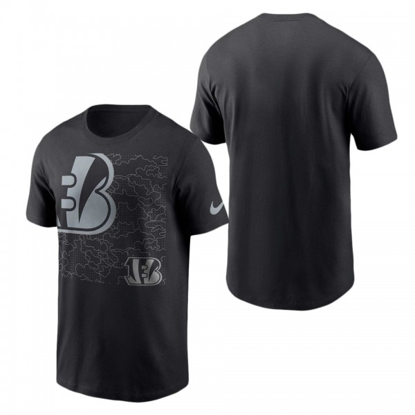 Men's Cincinnati Bengals Black RFLCTV T-Shirt