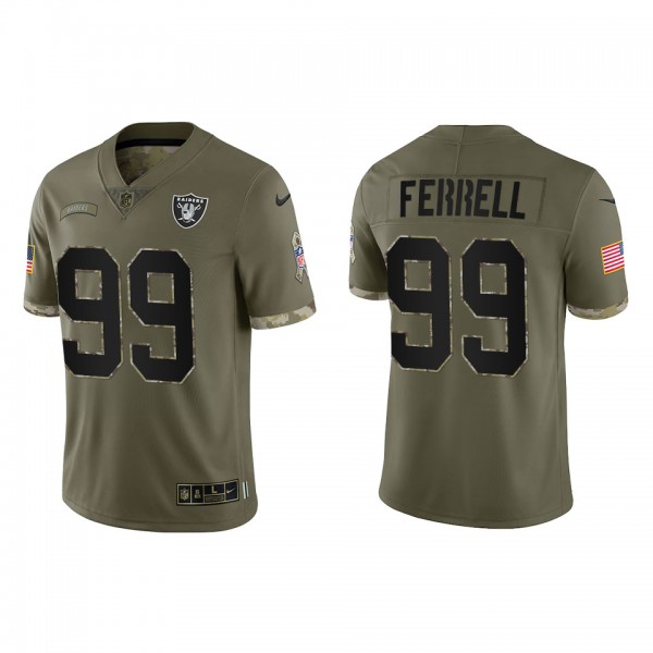 Clelin Ferrell Las Vegas Raiders Olive 2022 Salute To Service Limited Jersey