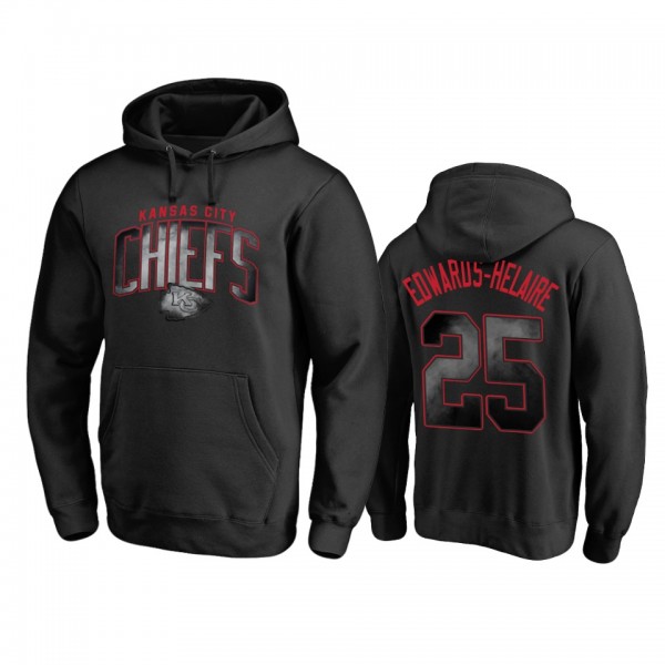 Clyde Edwards-Helaire Kansas City Chiefs Black Arch Smoke Pullover Hoodie