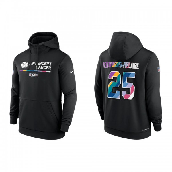 Clyde Edwards-Helaire Kansas City Chiefs 2022 Crucial Catch Therma Performance Pullover Hoodie