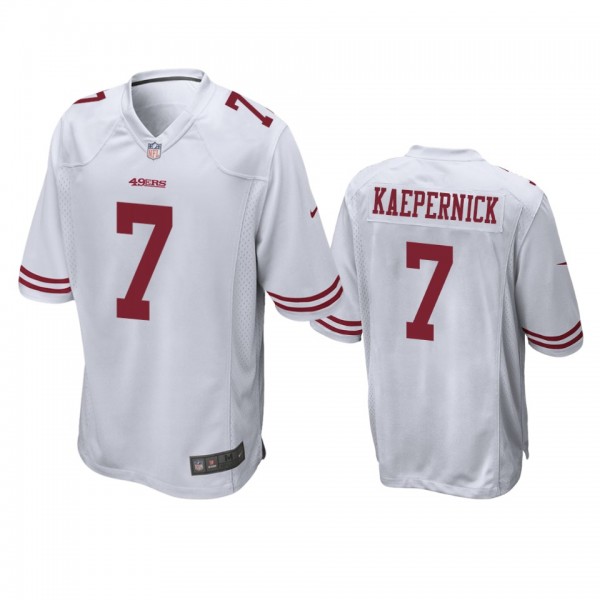 San Francisco 49ers Colin Kaepernick White Game Je...