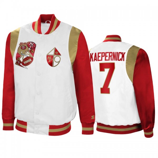 San Francisco 49ers Colin Kaepernick White Scarlet...