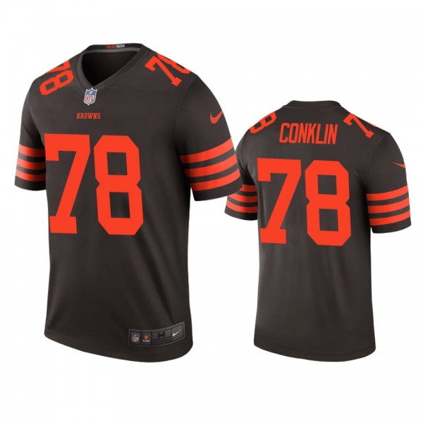 Cleveland Browns Jack Conklin Brown Color Rush Leg...