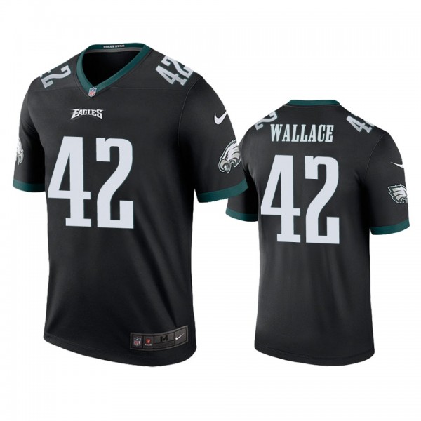 Philadelphia Eagles K'Von Wallace Black Color Rush Legend Jersey