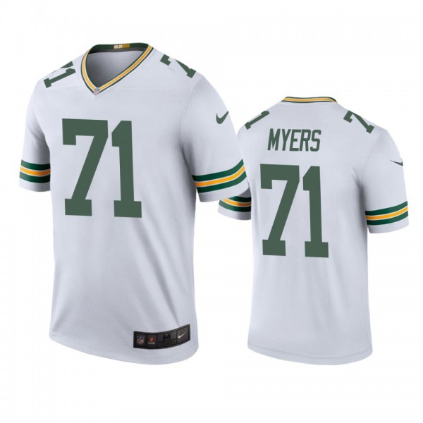 Green Bay Packers Josh Myers White Color Rush Lege...
