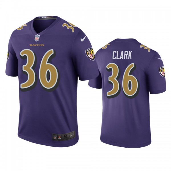 Baltimore Ravens Chuck Clark Purple Color Rush Leg...