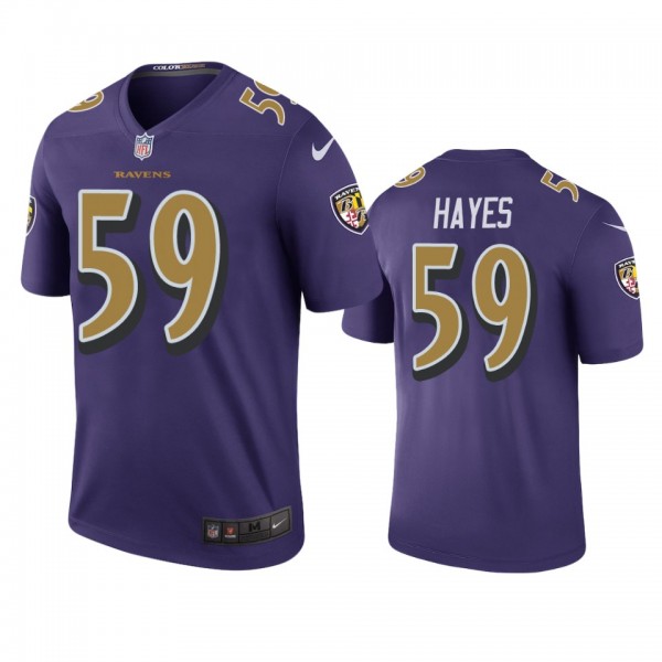 Baltimore Ravens Daelin Hayes Purple Color Rush Le...
