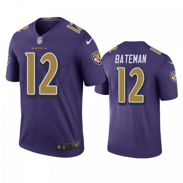 Baltimore Ravens Rashod Bateman Purple Color Rush ...