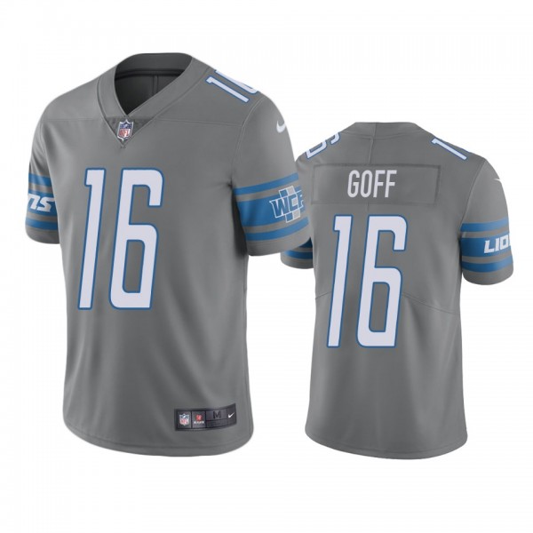 Color Rush Limited Detroit Lions Jared Goff Steel ...