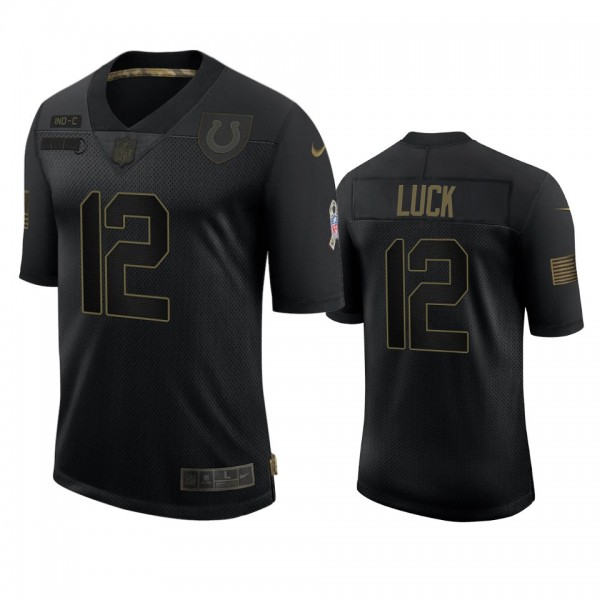 Indianapolis Colts Andrew Luck Black 2020 Salute t...