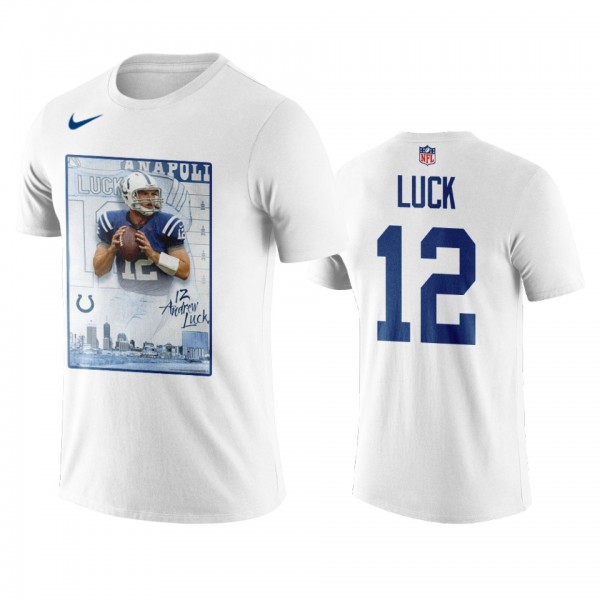 Indianapolis Colts Andrew Luck White Player Graphi...
