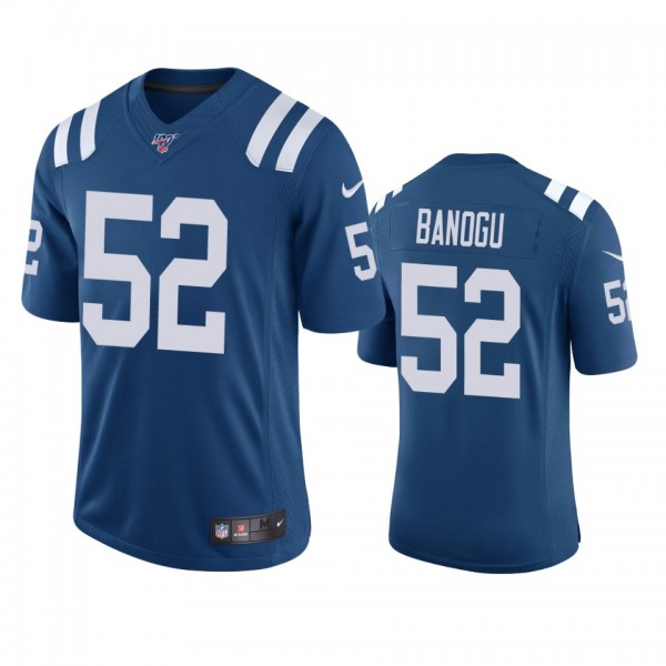 Indianapolis Colts Ben Banogu Royal 100th Season Vapor Limited Jersey
